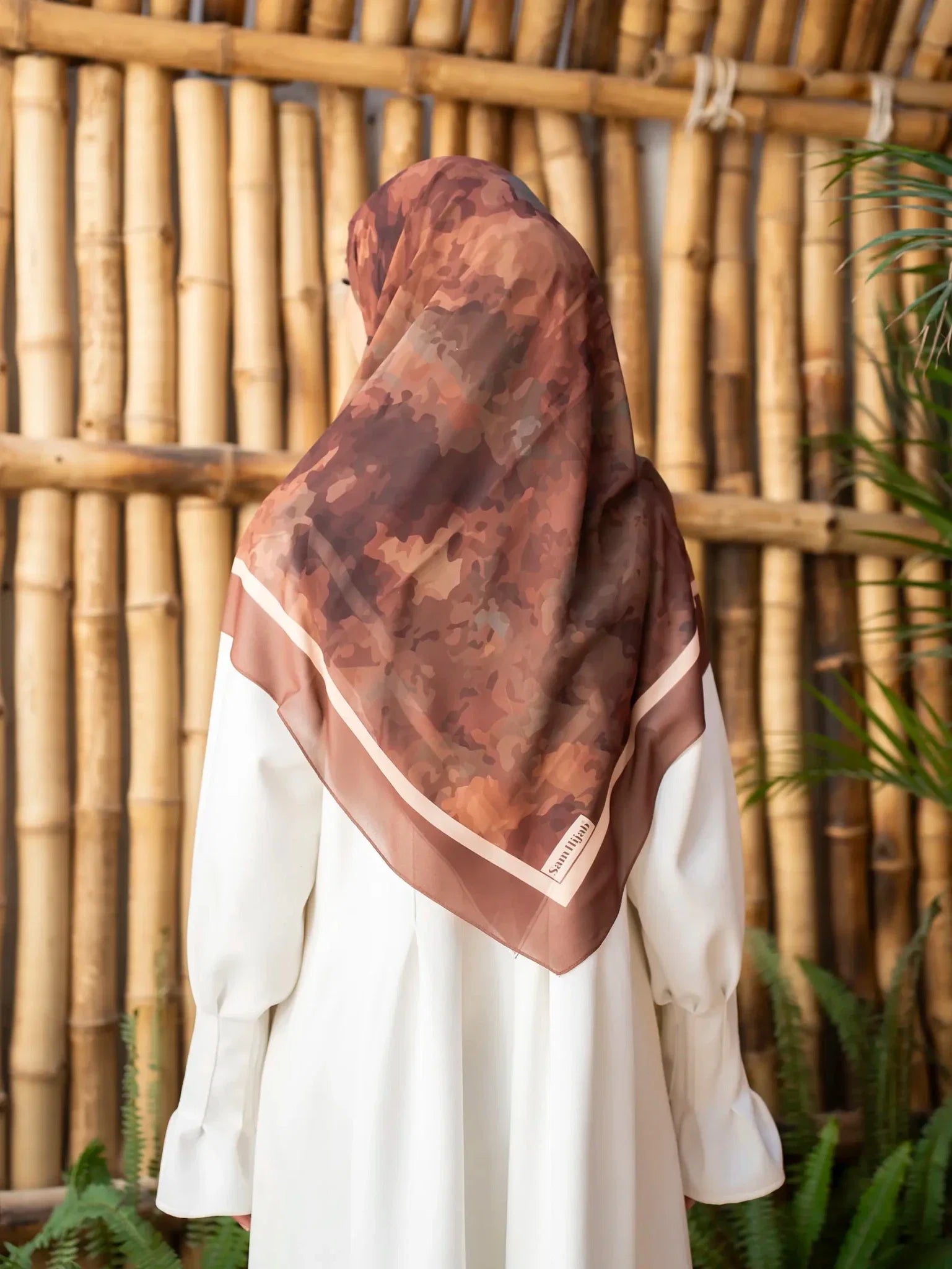 Printed chiffon khimar  03