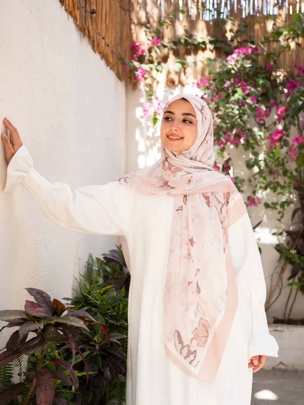 Printed chiffon khimar  03