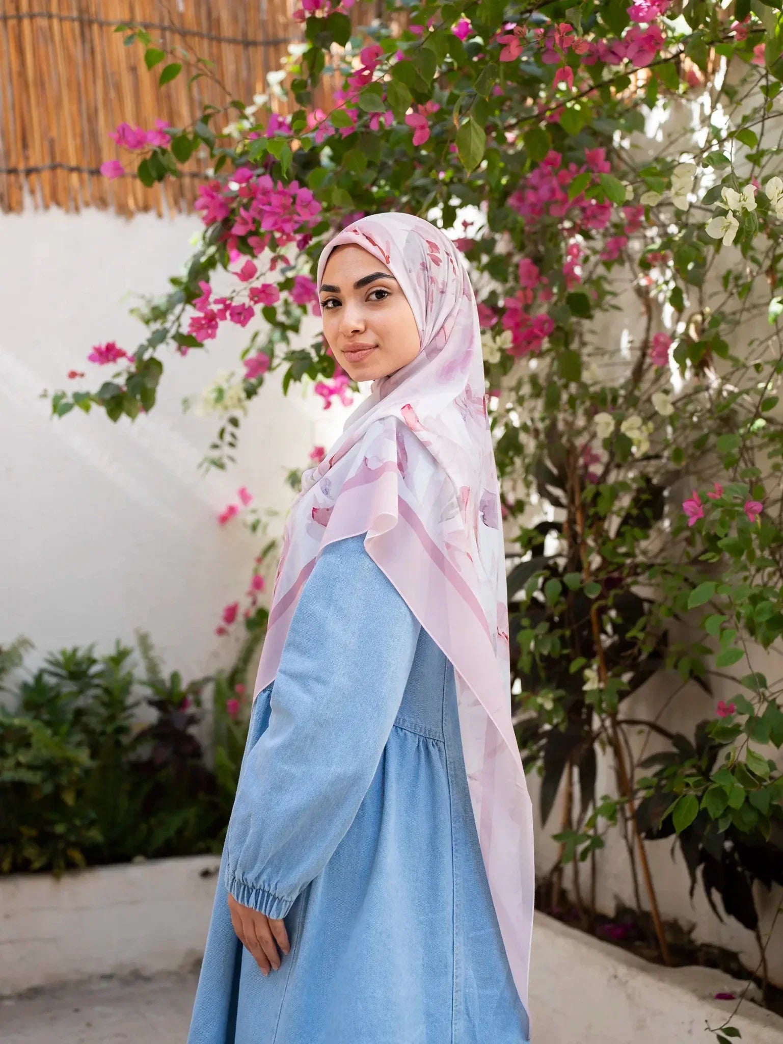 Printed chiffon khimar  03