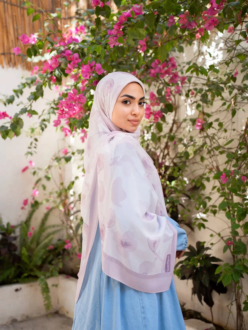 Printed chiffon khimar  03