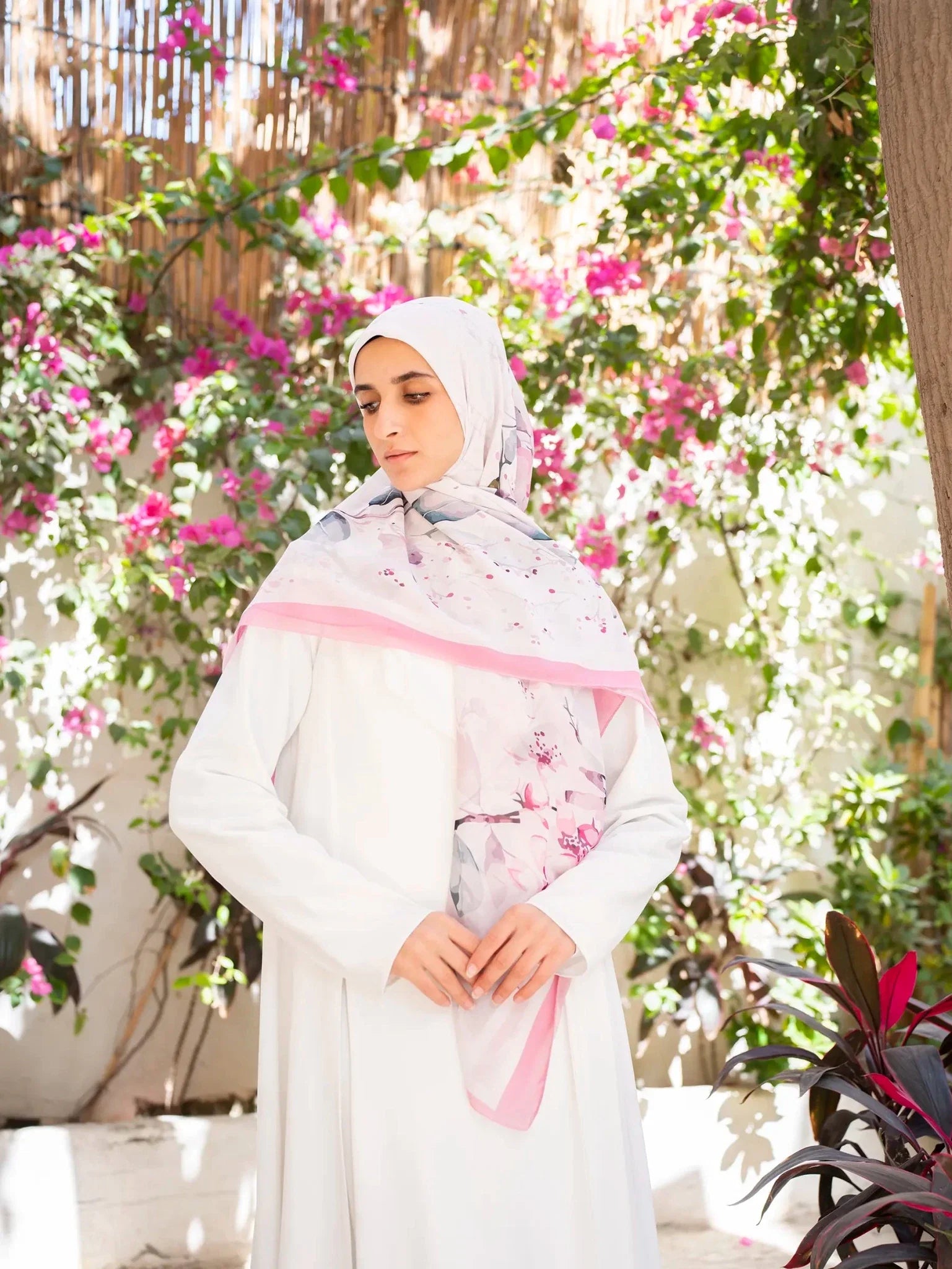 Printed chiffon khimar  03
