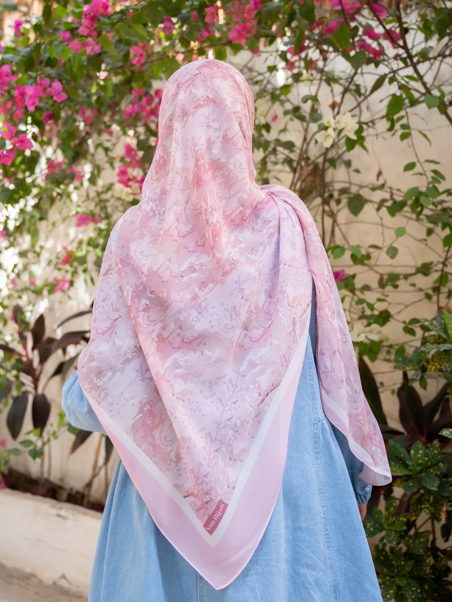 Printed chiffon khimar  03