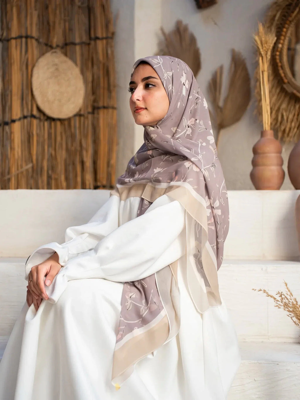 Printed chiffon khimar  03
