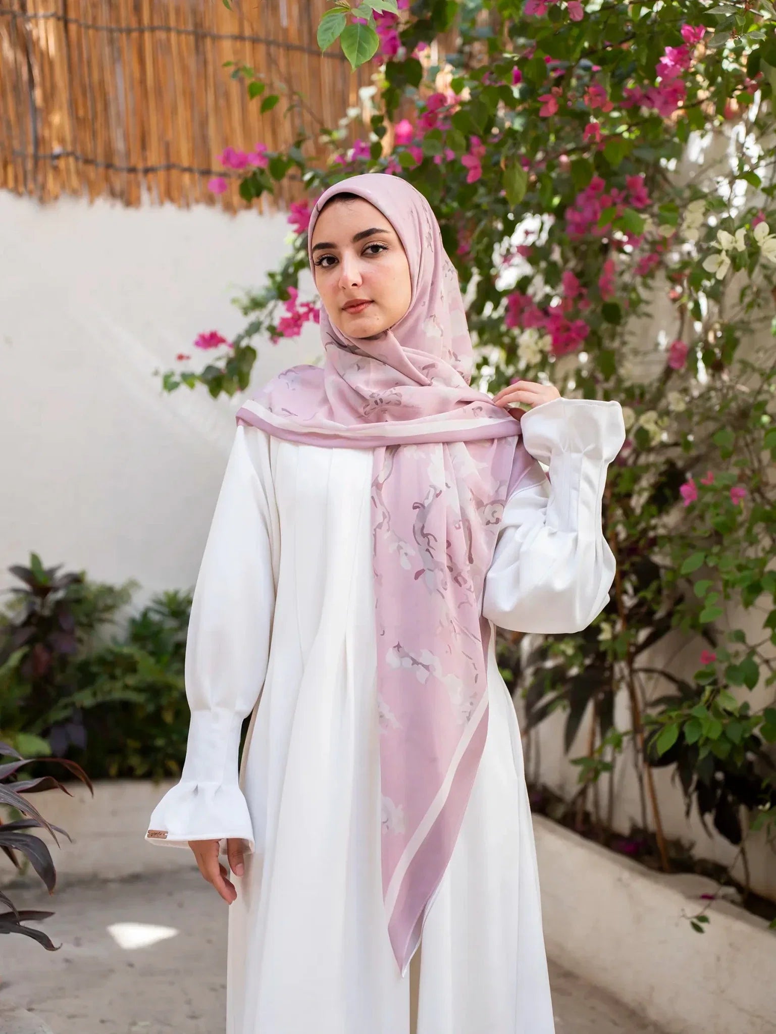 Printed chiffon khimar  03