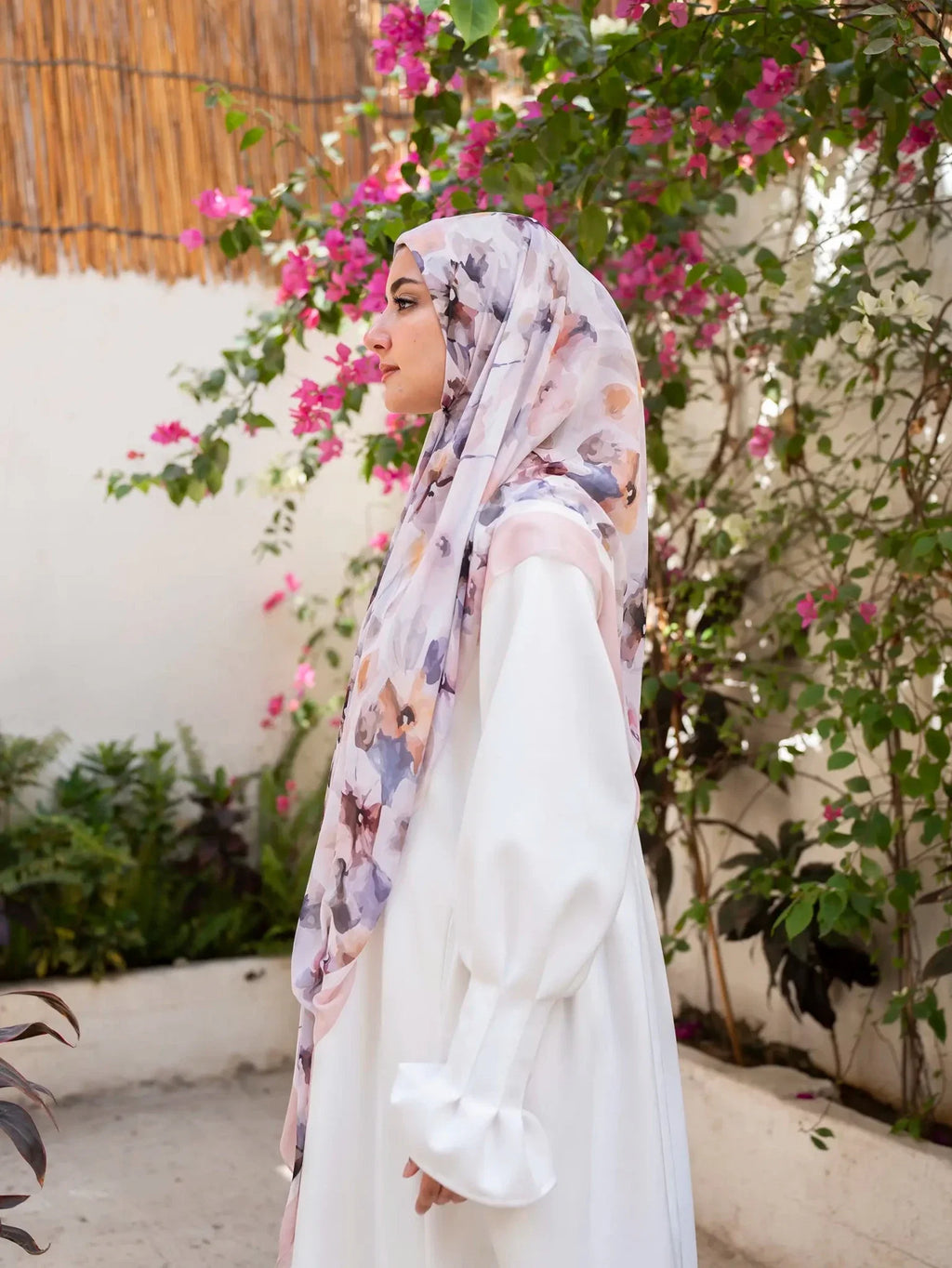 Printed chiffon khimar  03