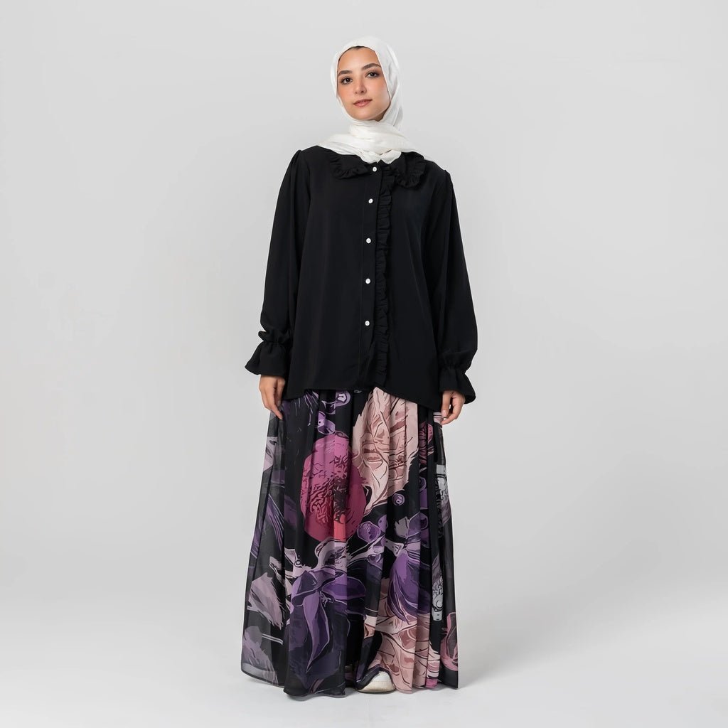 Printed Chiffon Skirt