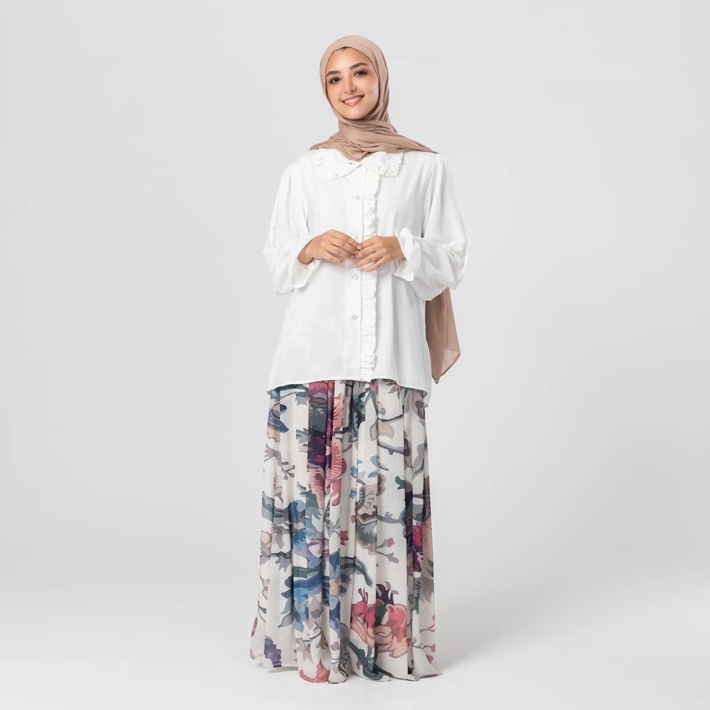 Printed Chiffon Skirt