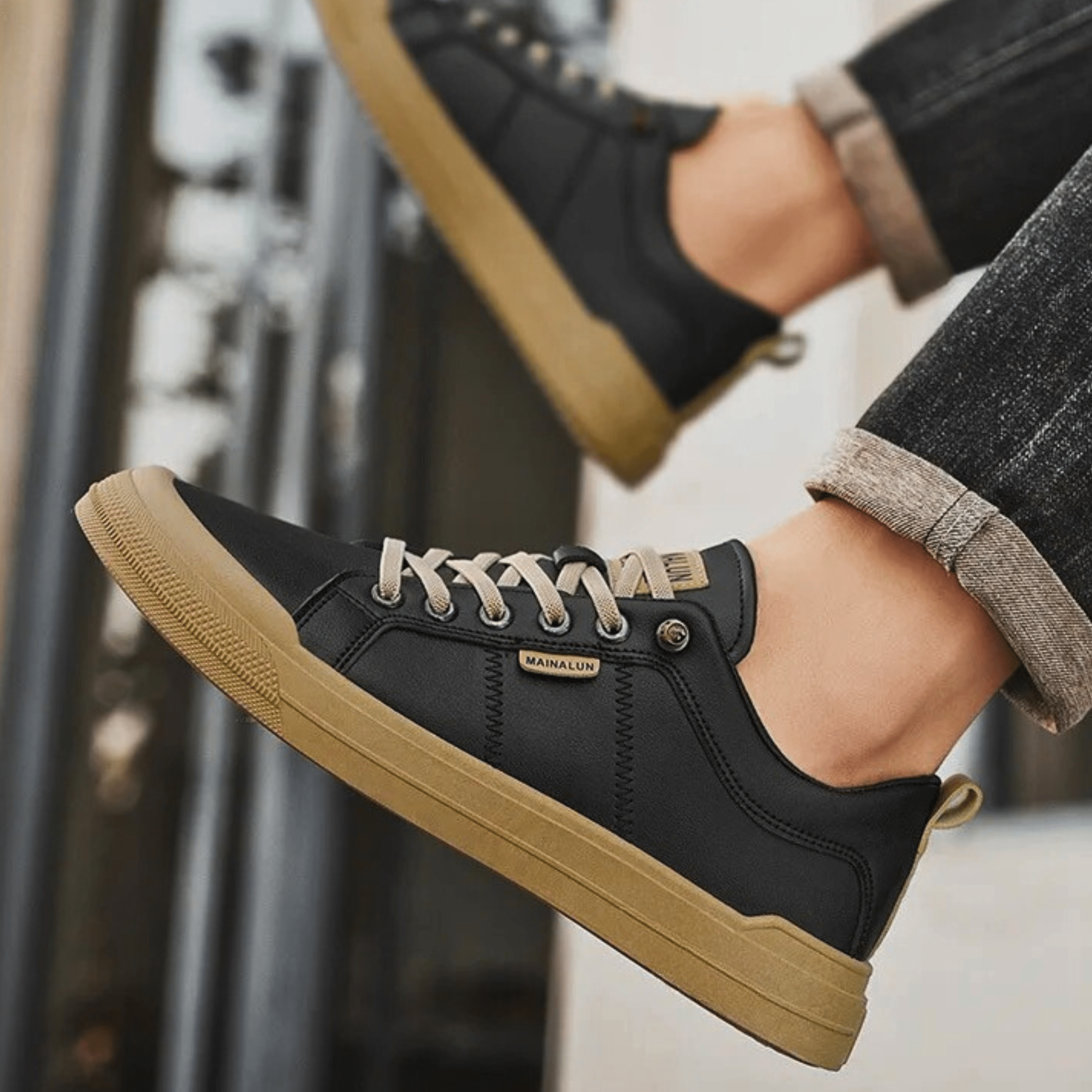 HARRINGTON LEATHER TRAINERS